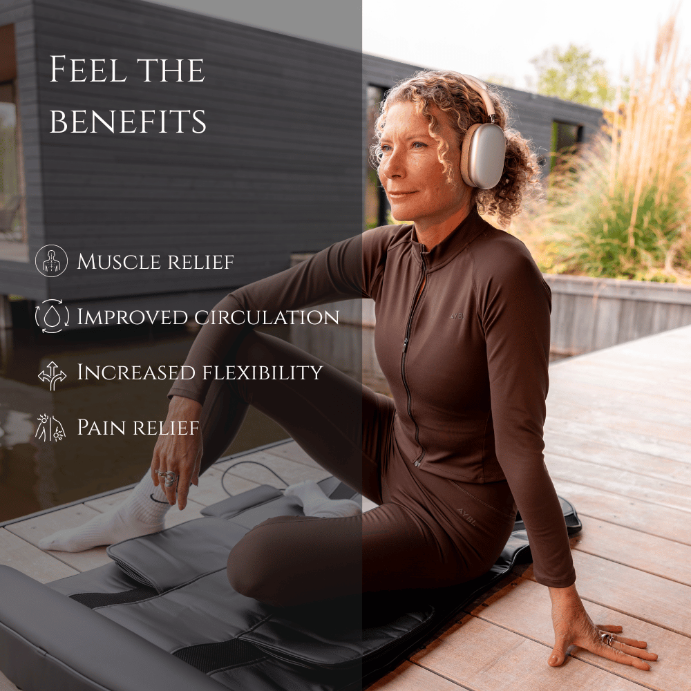 Mat de massage de luxe avec étirement - pour les problèmes de dos et la relaxation à la maison - Flamengo® Infrastretch